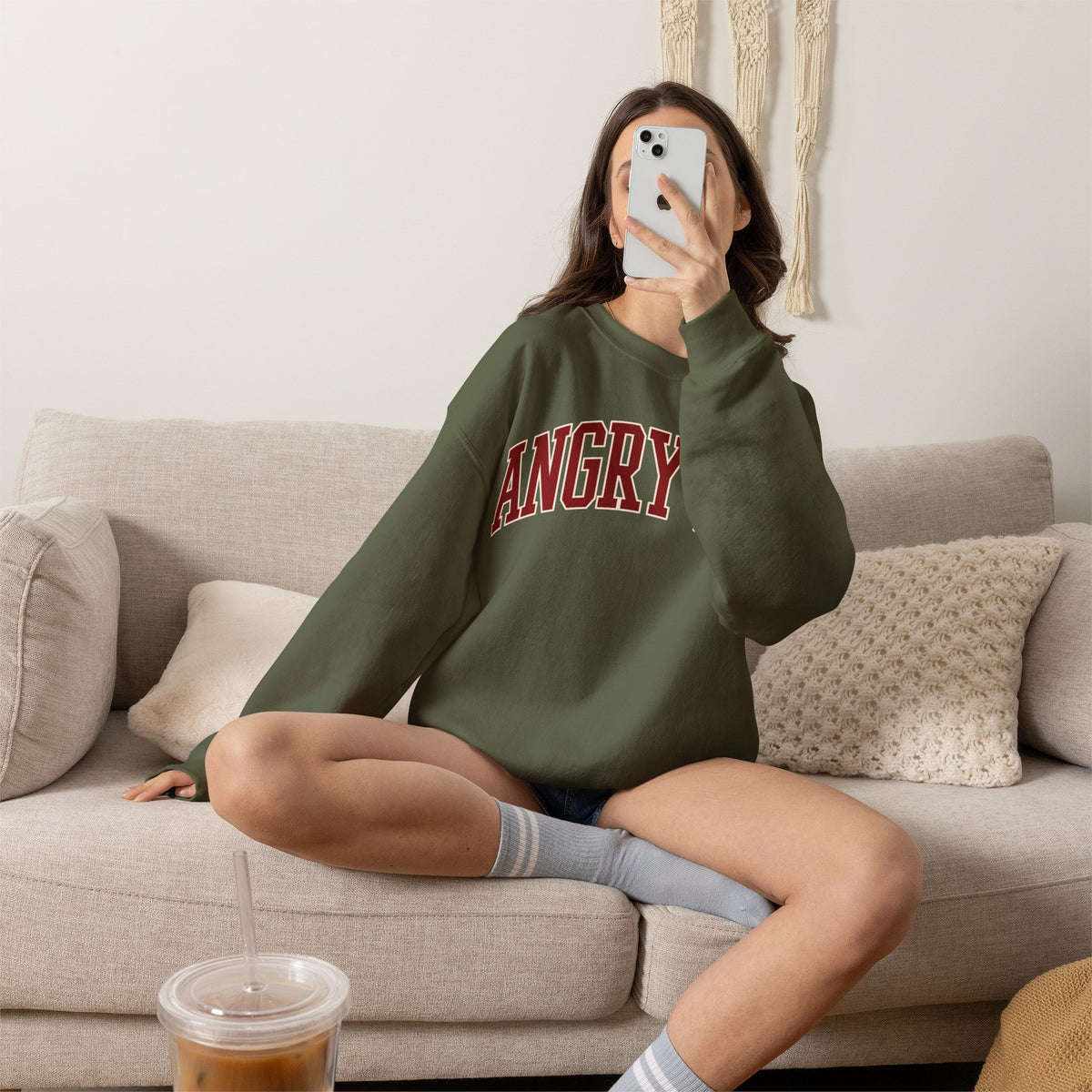 Angry Elf funny Christmas sweatshirt