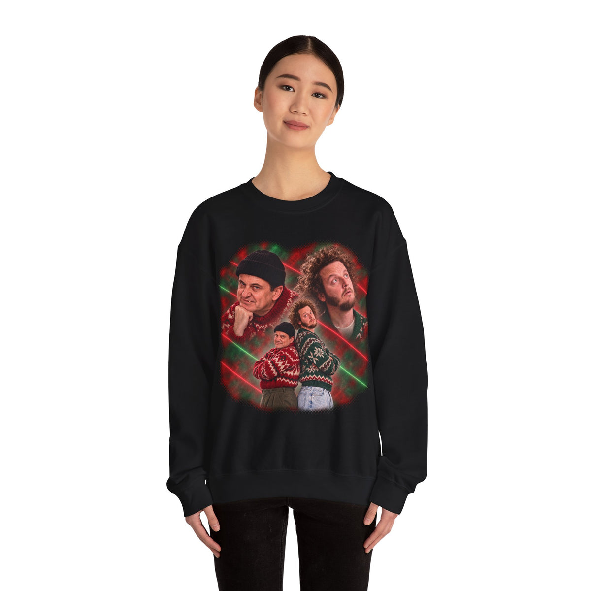 Harry and Marv Home Alone 80s glamour portrait Christmas sweatshirt
