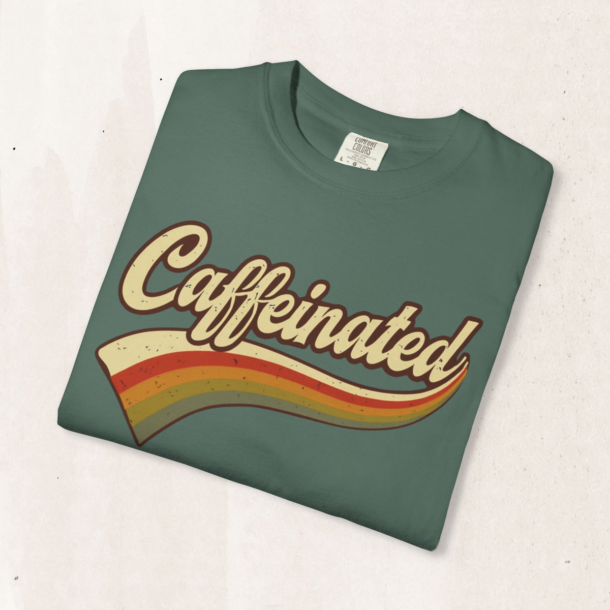 Caffeinated Retro Stripe Tee