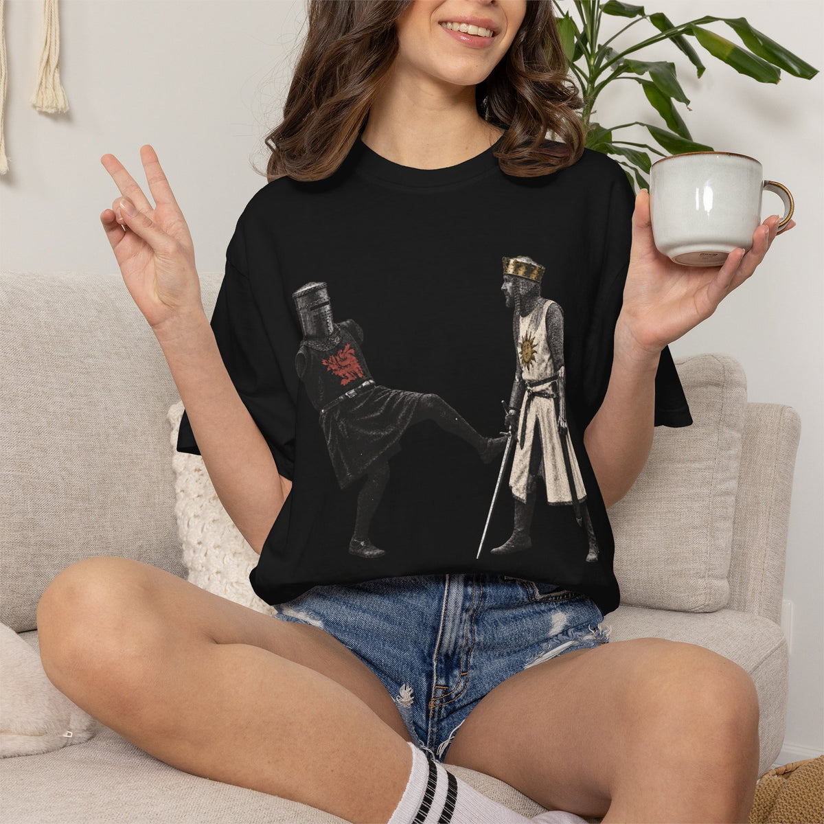 M Python & The Holy Grail Black Knight Tee Printify