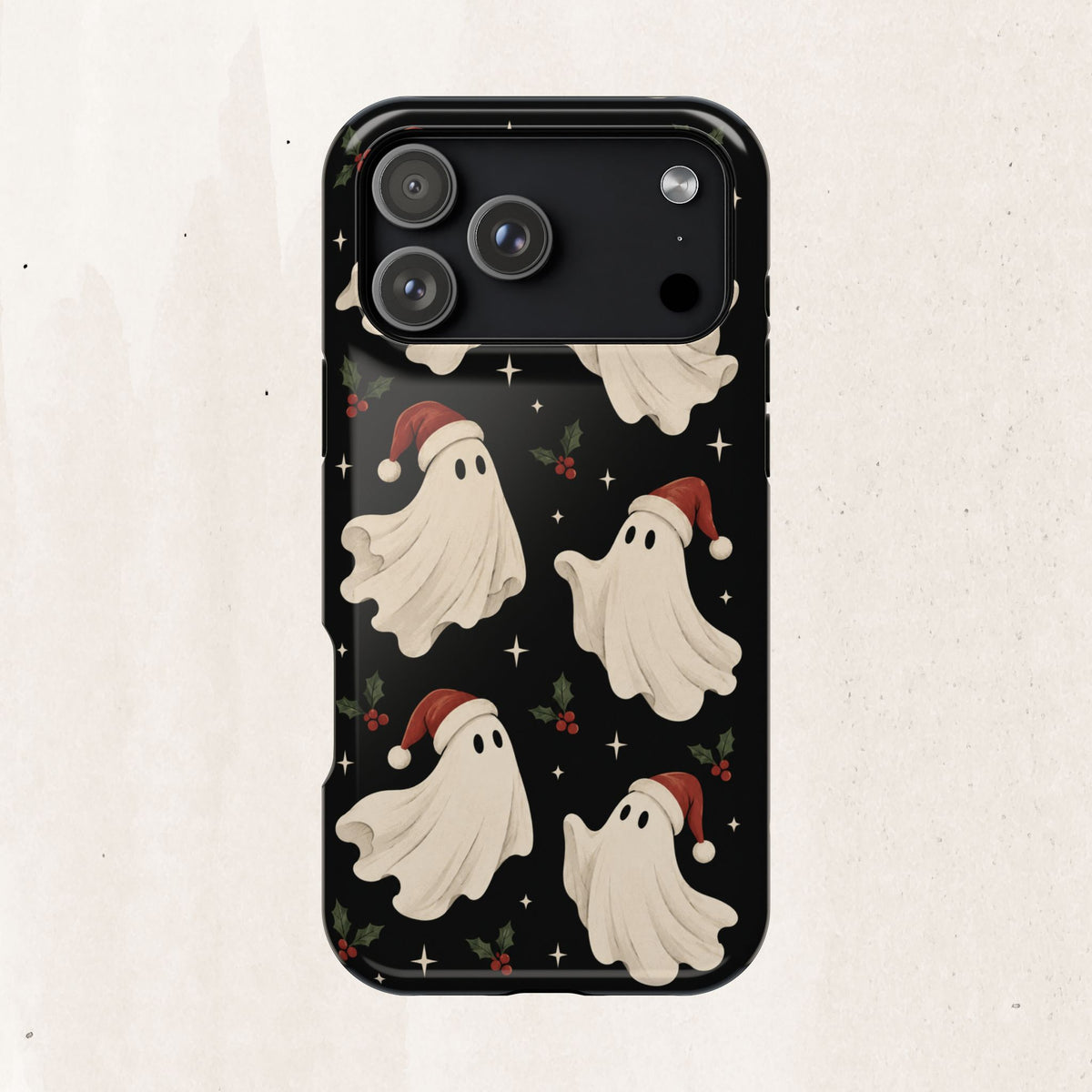 Christmas Ghost iPhone Case – Santa Hat Ghosts MagSafe