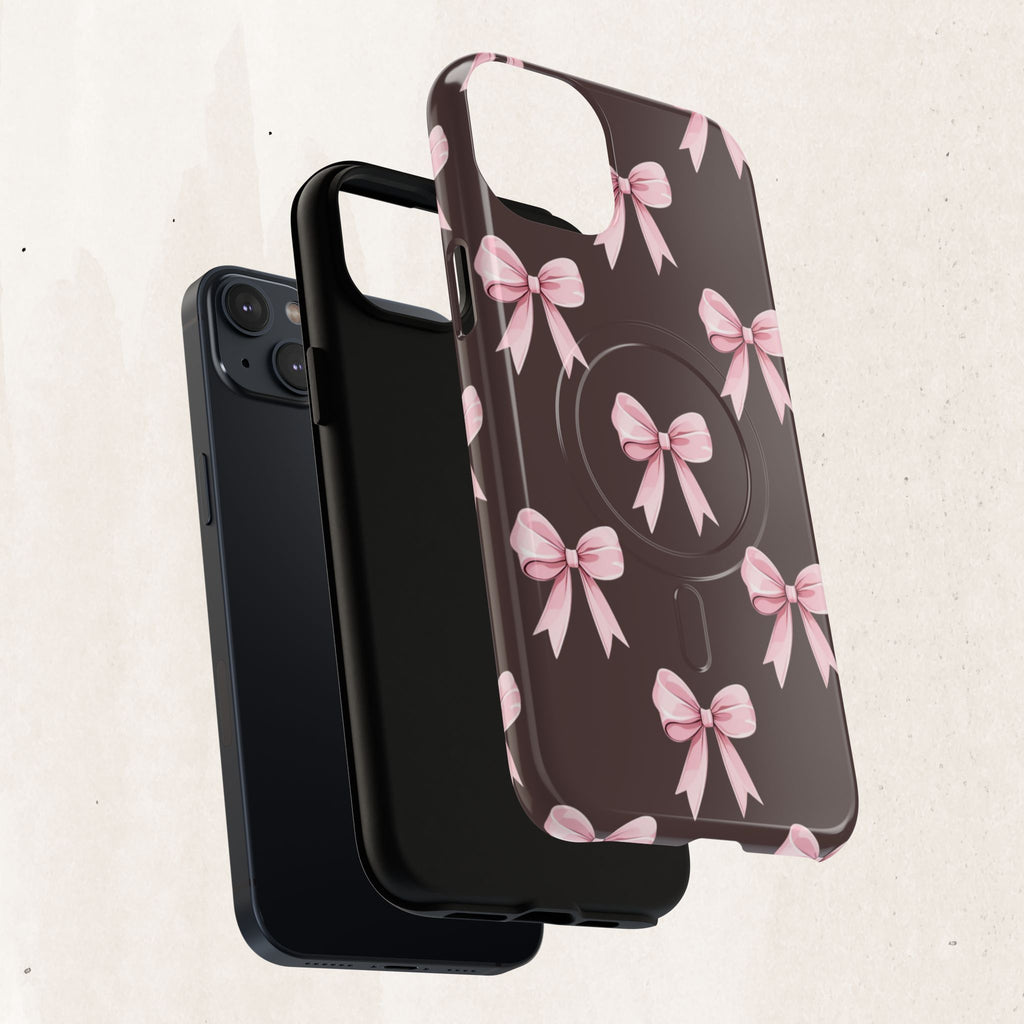 Pink Ribbon Bow Tough Magnetic Phone Case