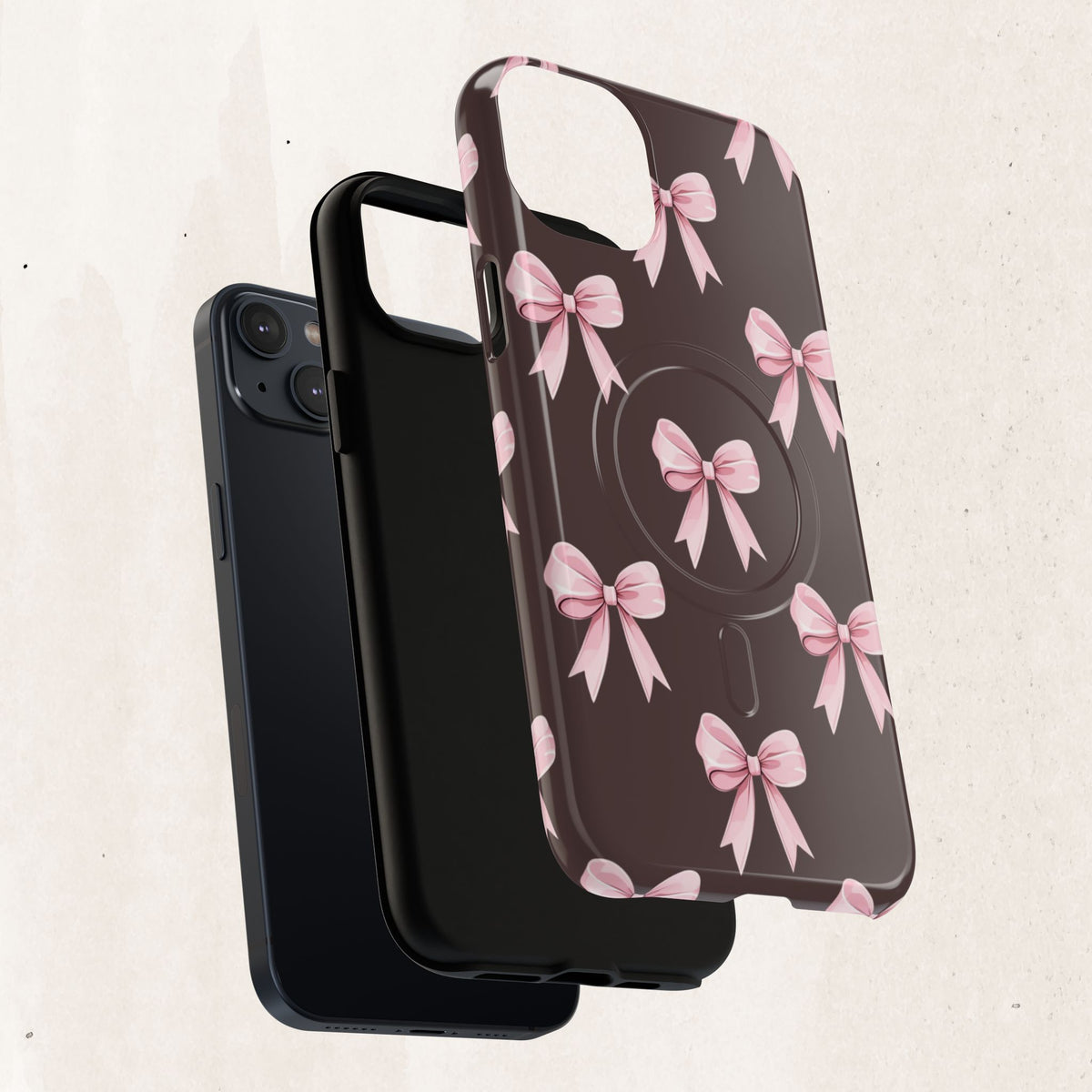 Pink Ribbon Bow Tough Magnetic Phone Case