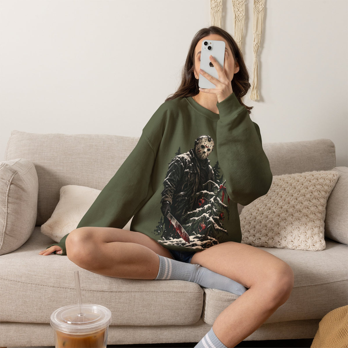 Jason Vorhees Christmas Crewneck Sweatshirt
