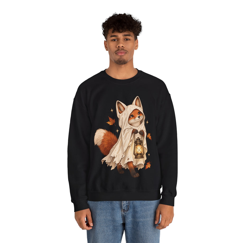 Autumn Lantern Fox Crewneck Sweatshirt
