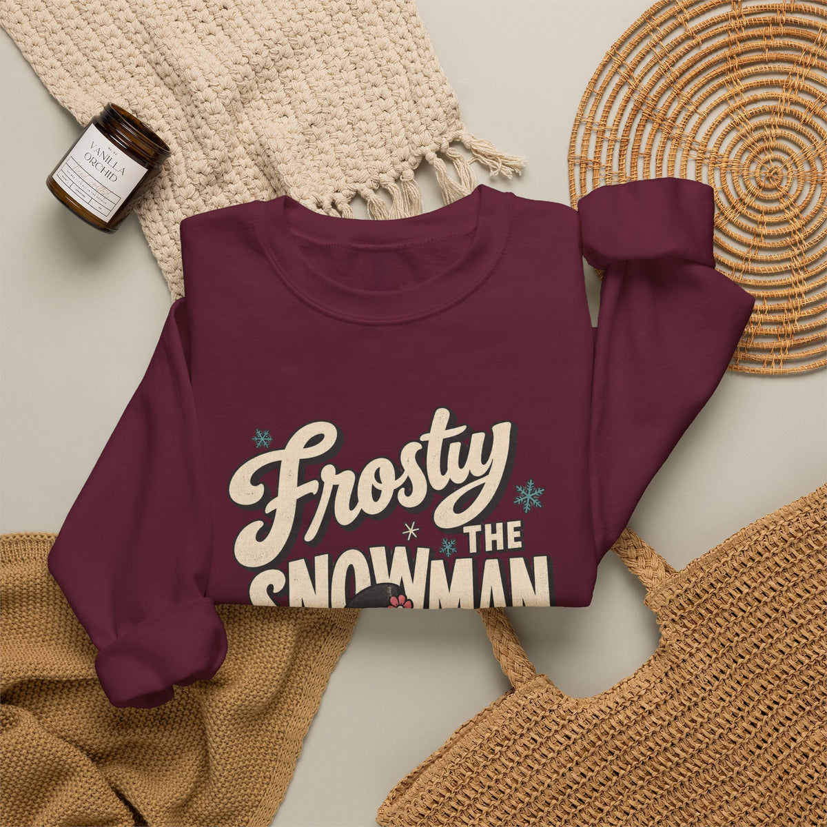Frosty the Snowman Vintage Holiday Crewneck Sweatshirt Printify