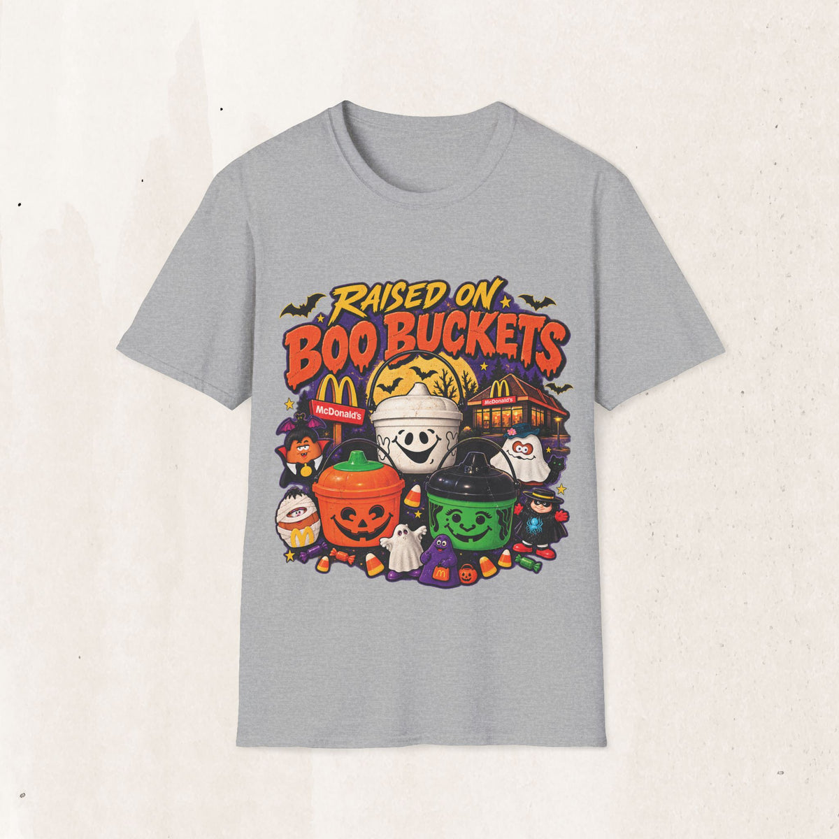 Halloween "Raised on Boo Buckets" Tee