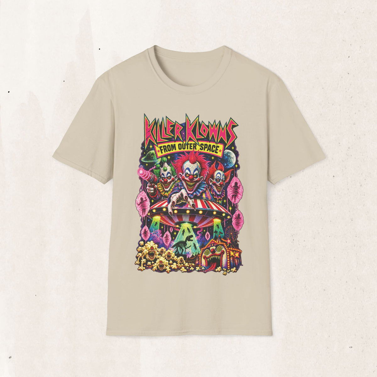 Killer Klowns From Outer Space T-Shirt — Retro Horror Clown Graphic Tee