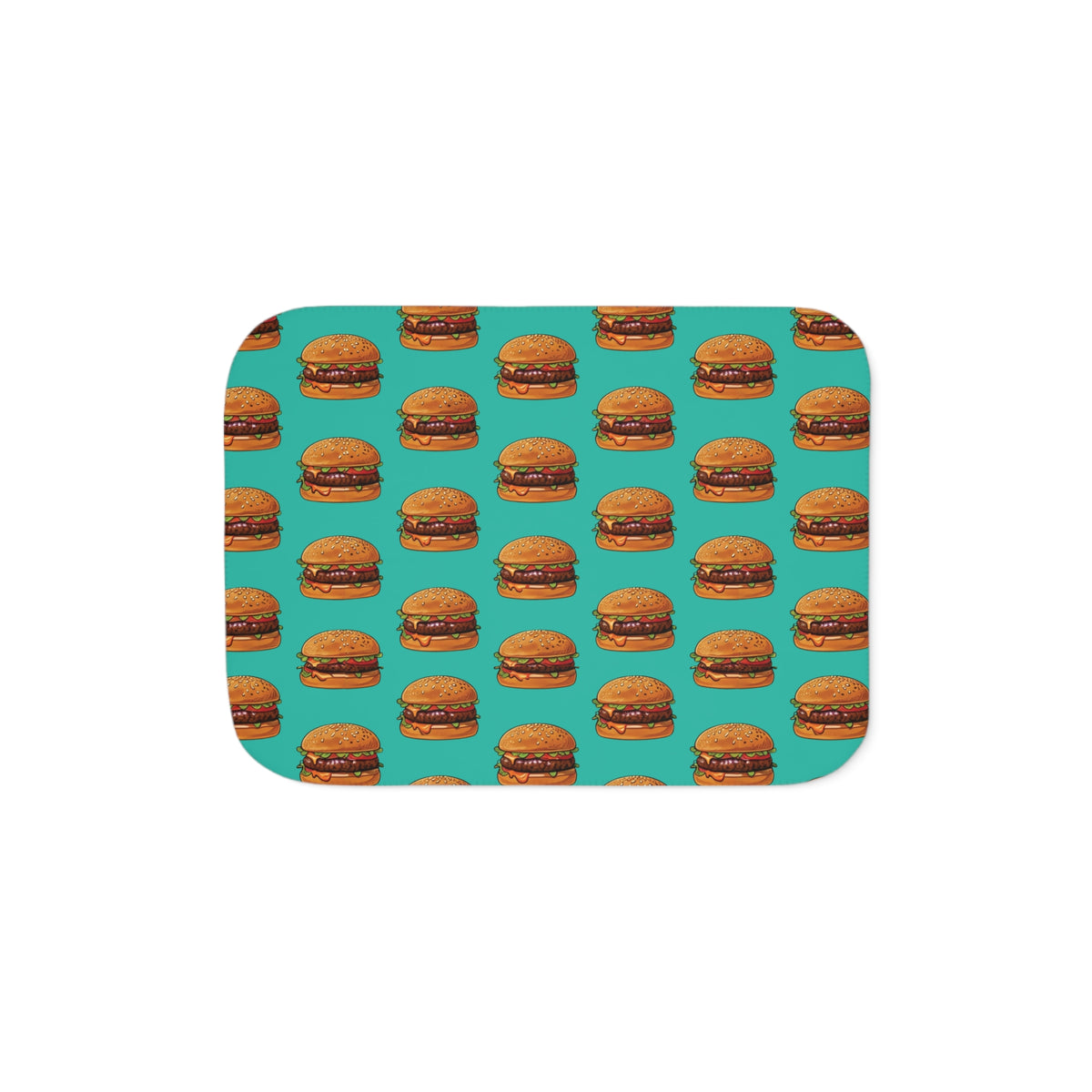 Burger Pattern Sherpa Blanket