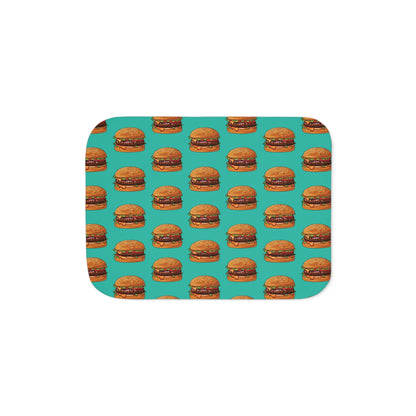 Burger Pattern Sherpa Blanket