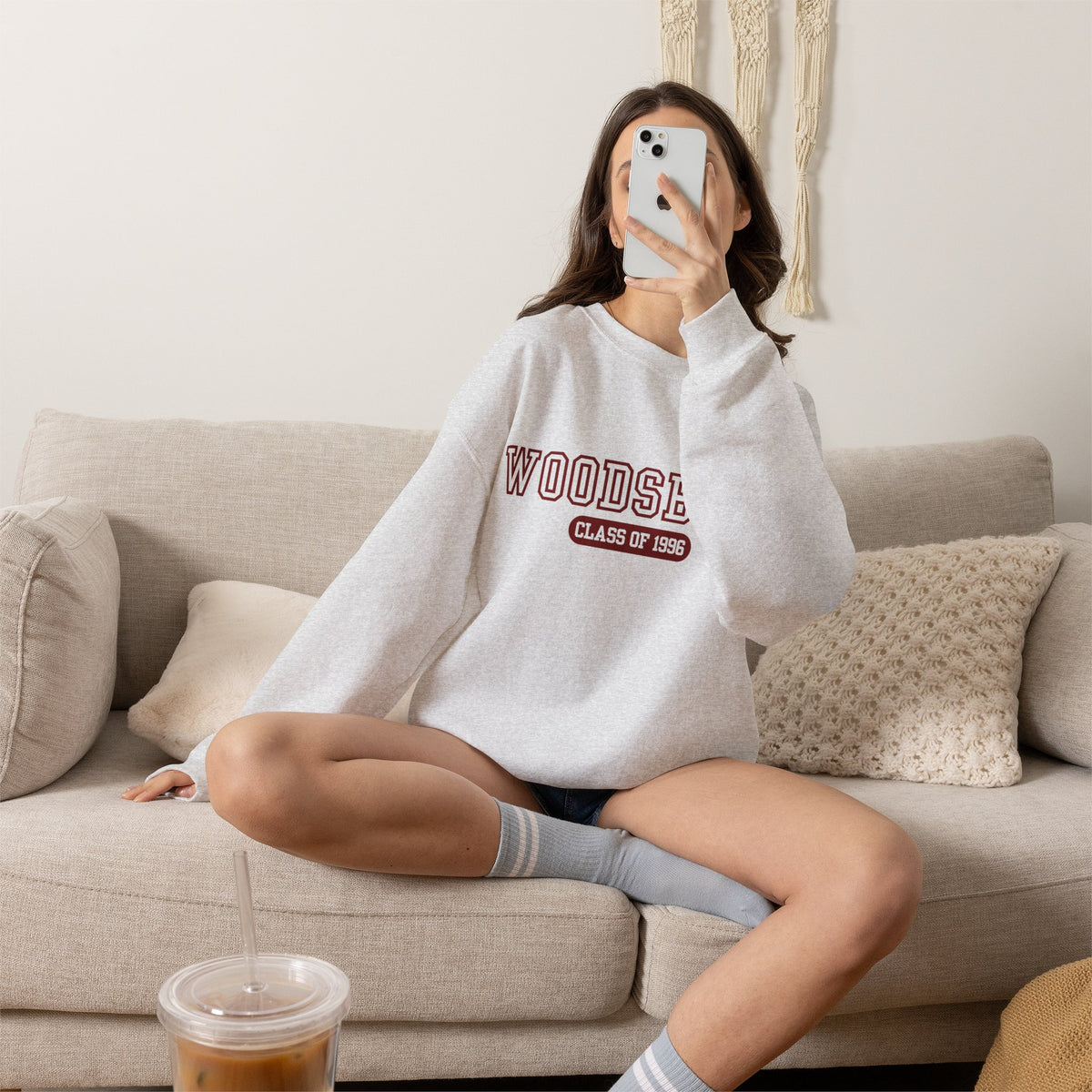 Woodsboro Class of 1996 Scream Crewneck Sweatshirt in Sport Grey, alternate view