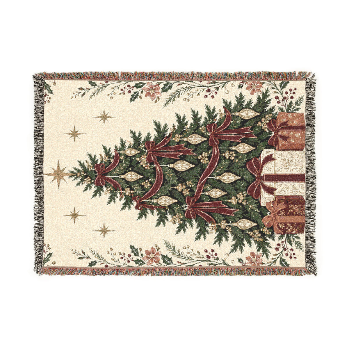 Christmas Tree Woven Blanket Printify