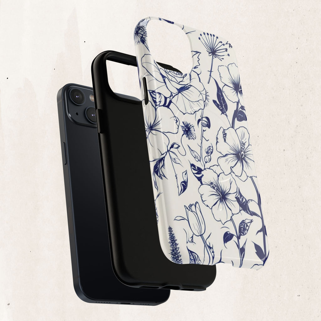 Floral Sketch Tough Magnetic Phone Case