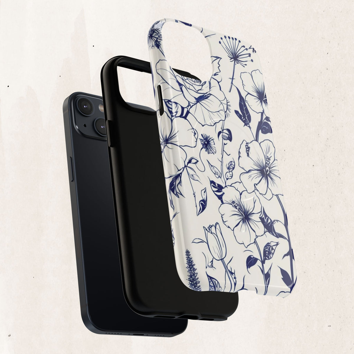 Floral Sketch Tough Magnetic Phone Case