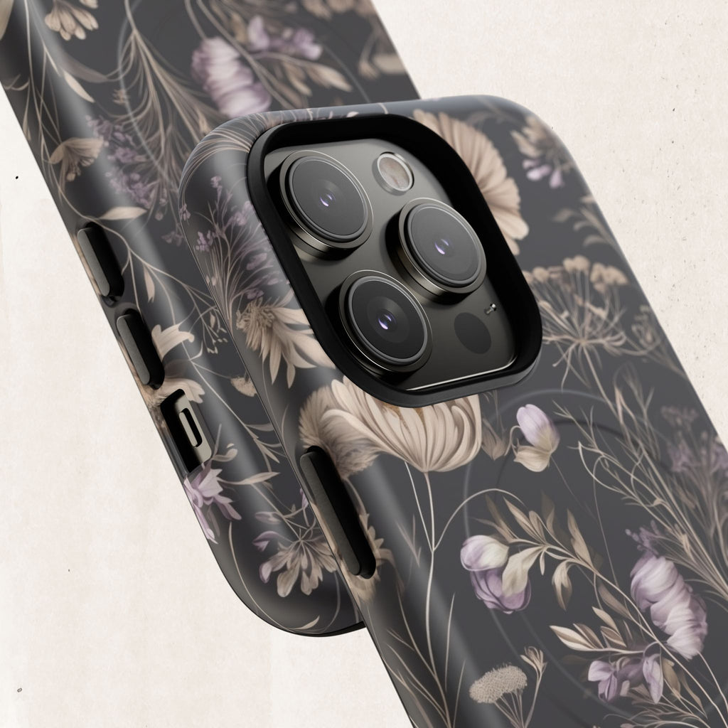 Floral Noir Tough Magnetic Phone Case
