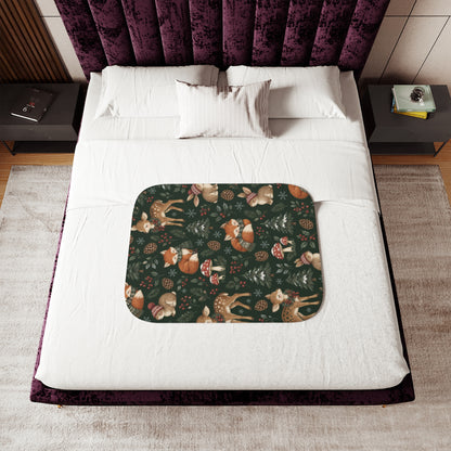 Woodland Winter Sherpa Blanket
