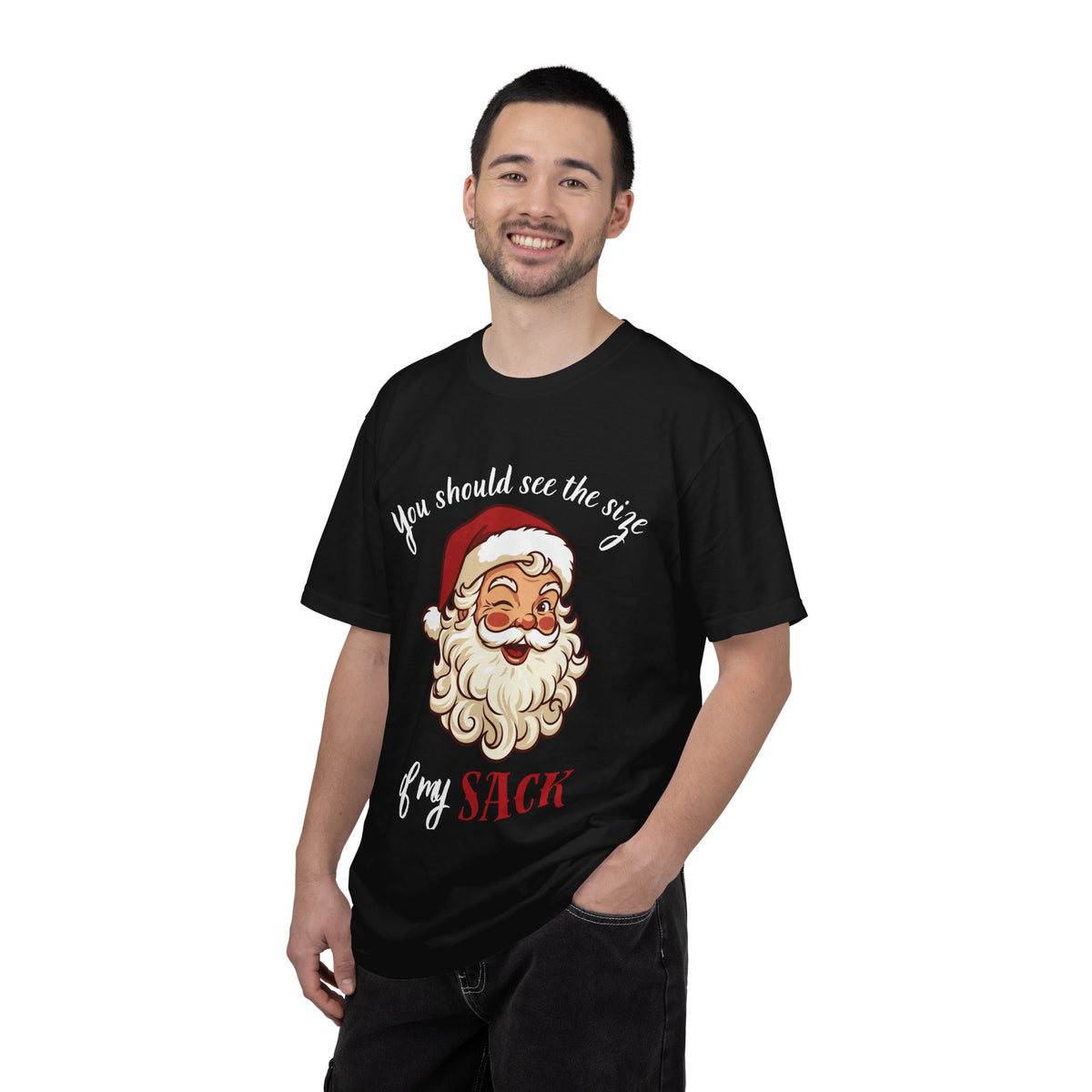 Santa 'You Should See the Size of My Sack' Christmas Tee Printify