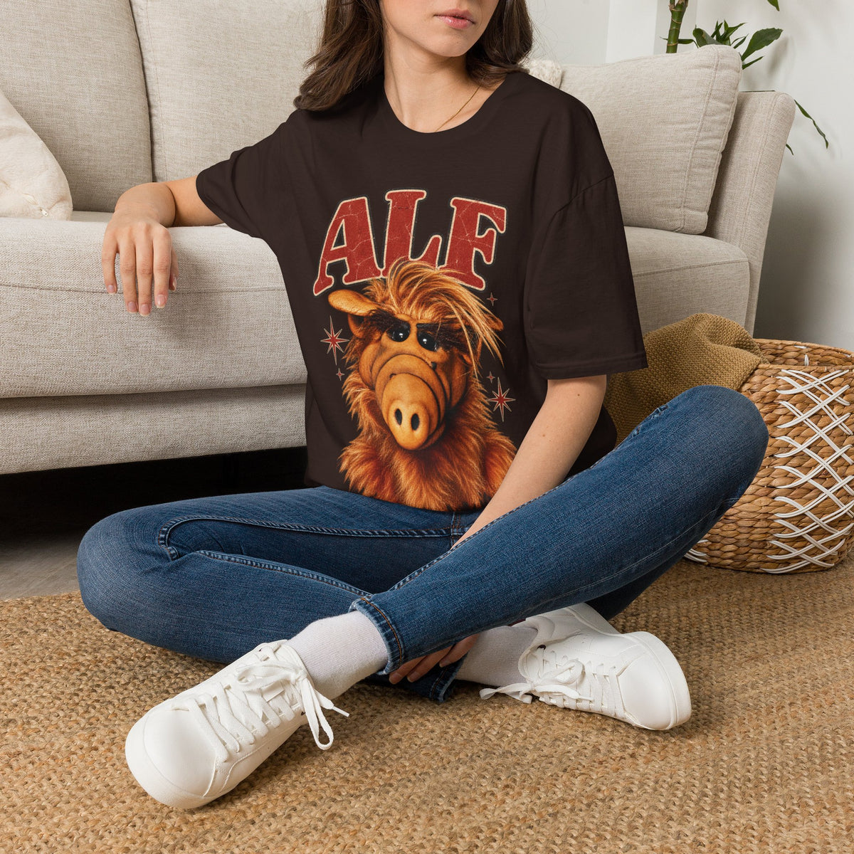 ALF Graphic Tee in Dark Chocolate, alternate view