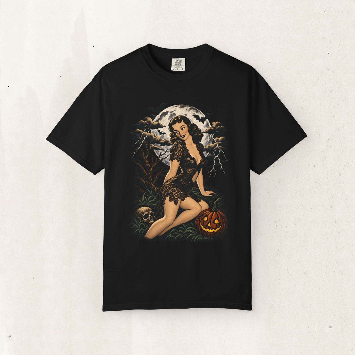 Vintage Pin-Up Witch Tee