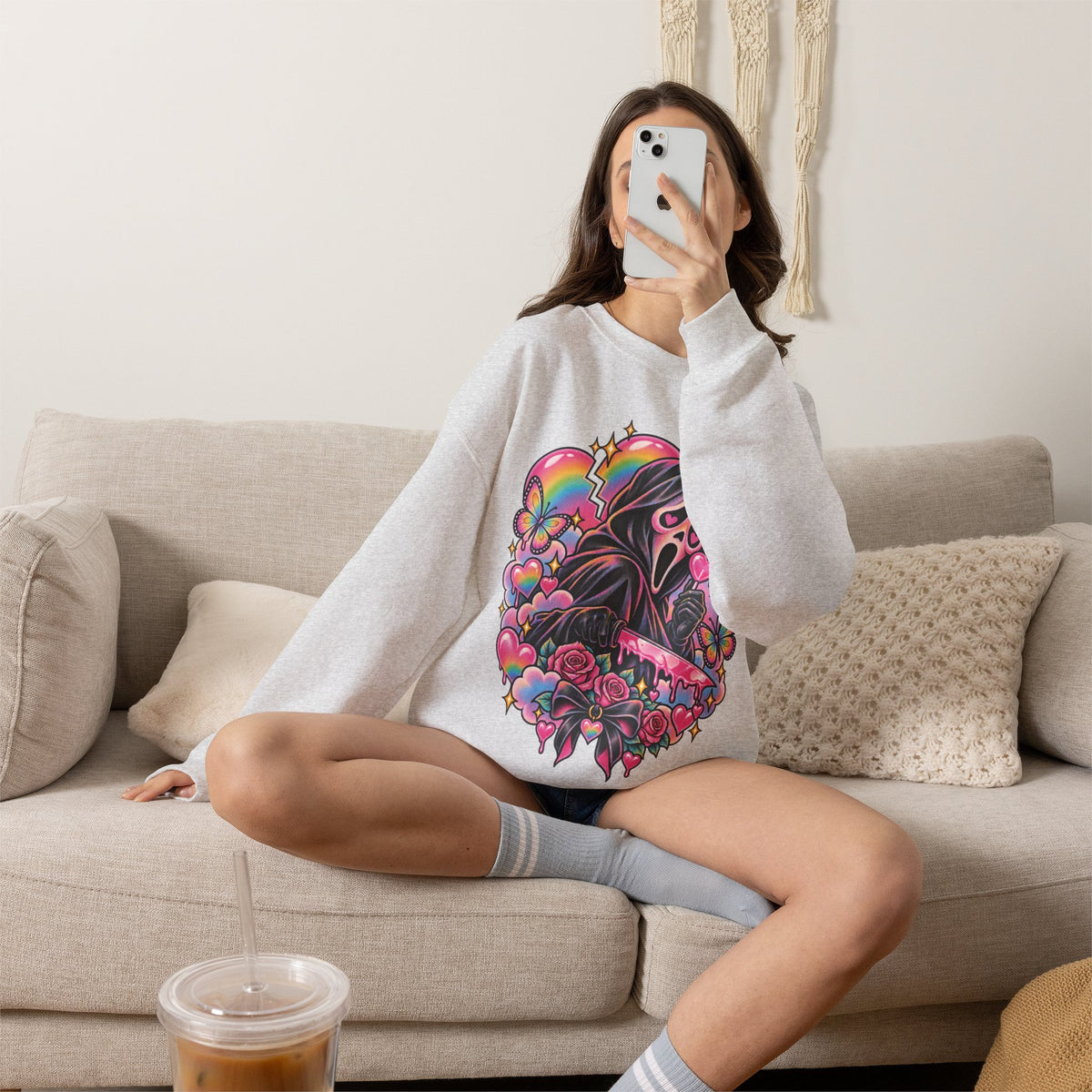Ghostface Rainbow Crewneck Sweatshirt