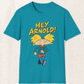 Hey Arnold! Graphic Tee – Retro 90s Cartoon Shirt – Tropical Blue
