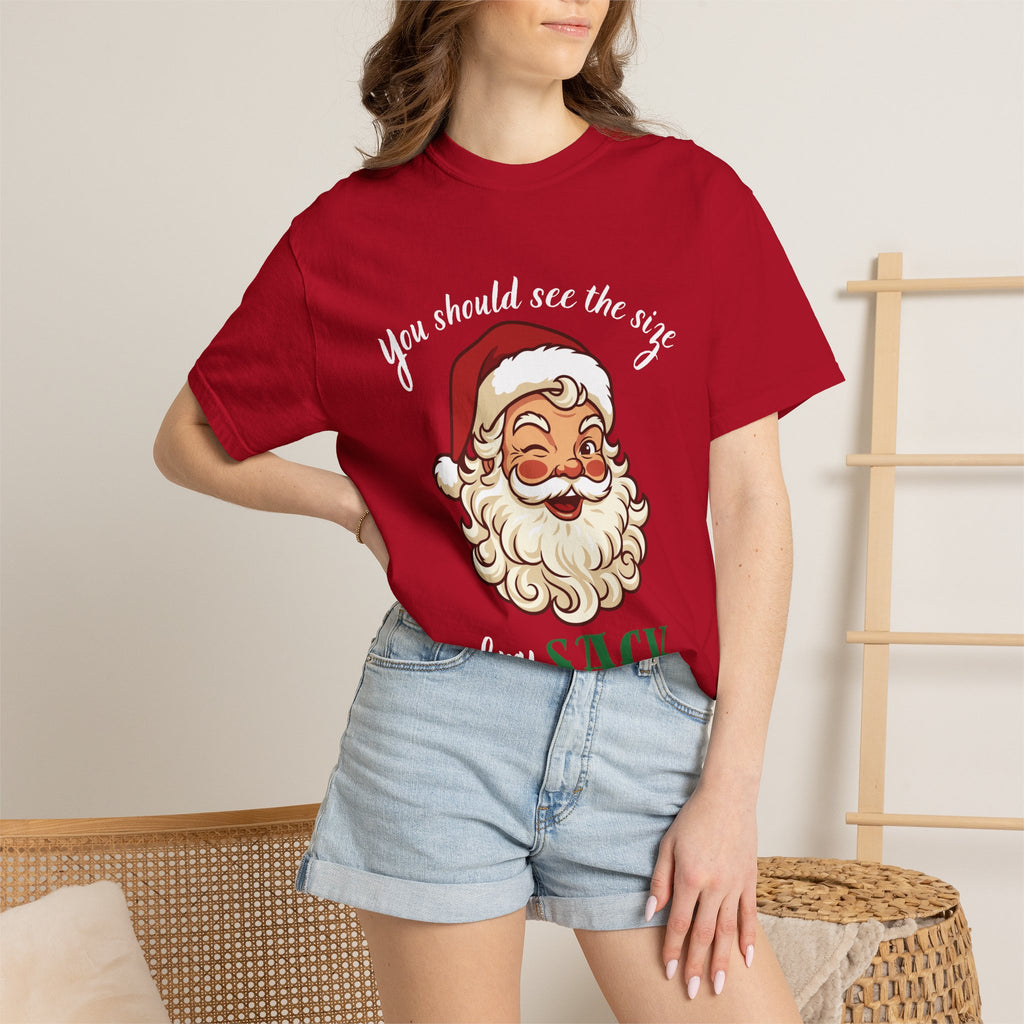 Santa 'You Should See the Size of My Sack' Christmas Tee Printify
