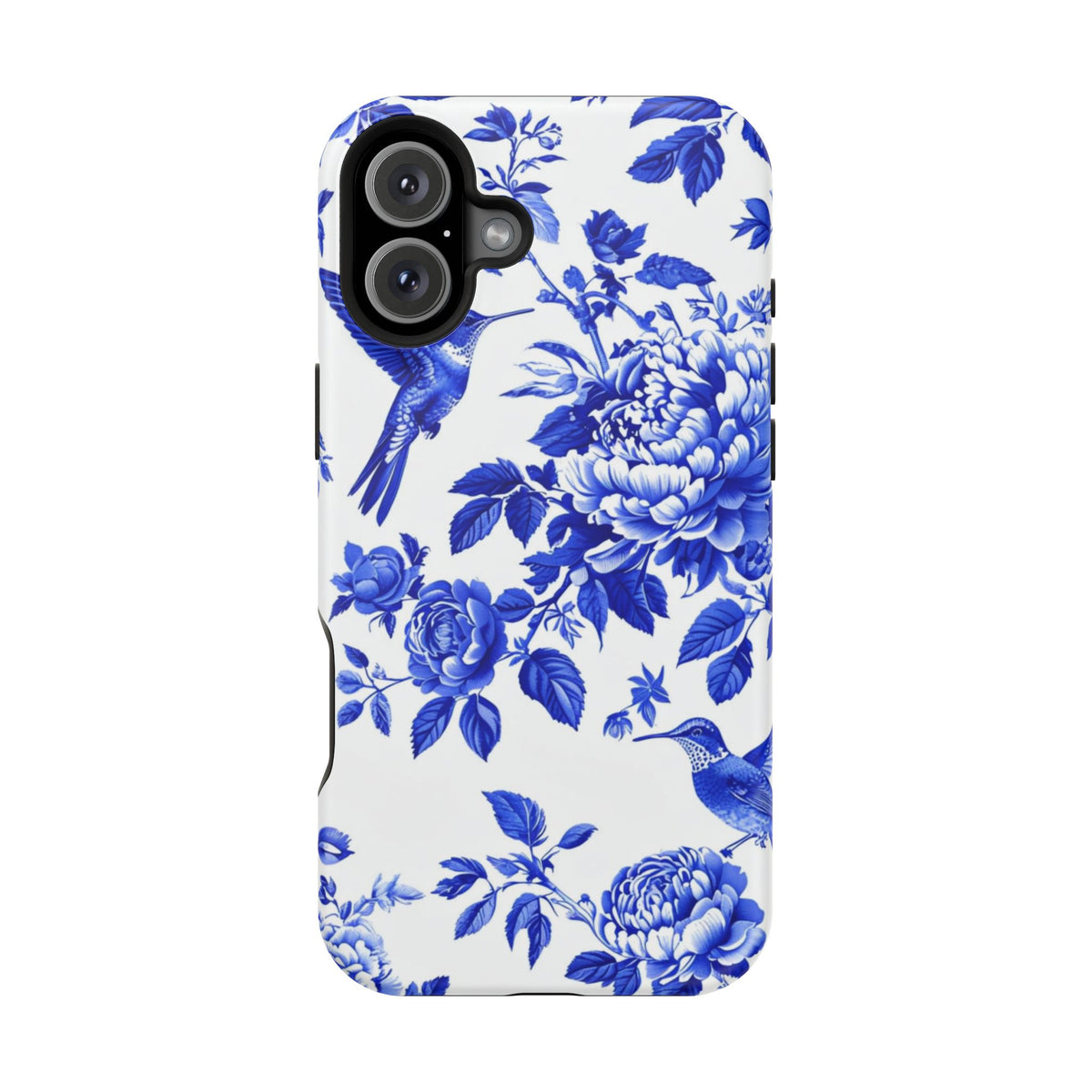 Blue Floral Bird Magnetic Phone Case, alternate view
