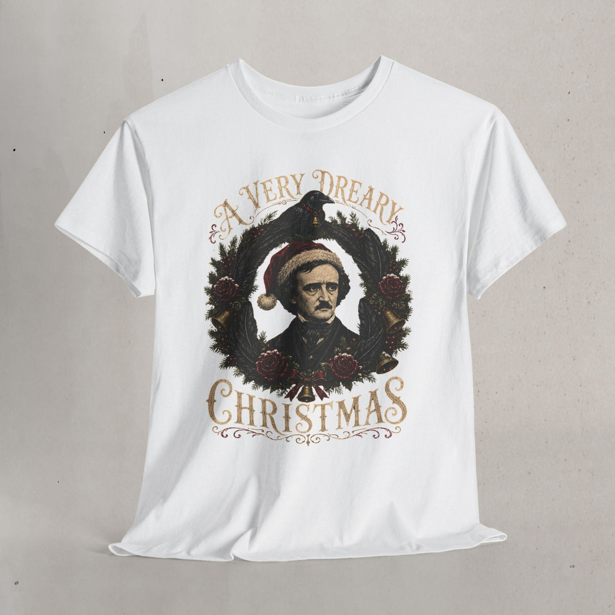 Edgar Allan Poe 'A Very Dreary Christmas' Graphic Tee