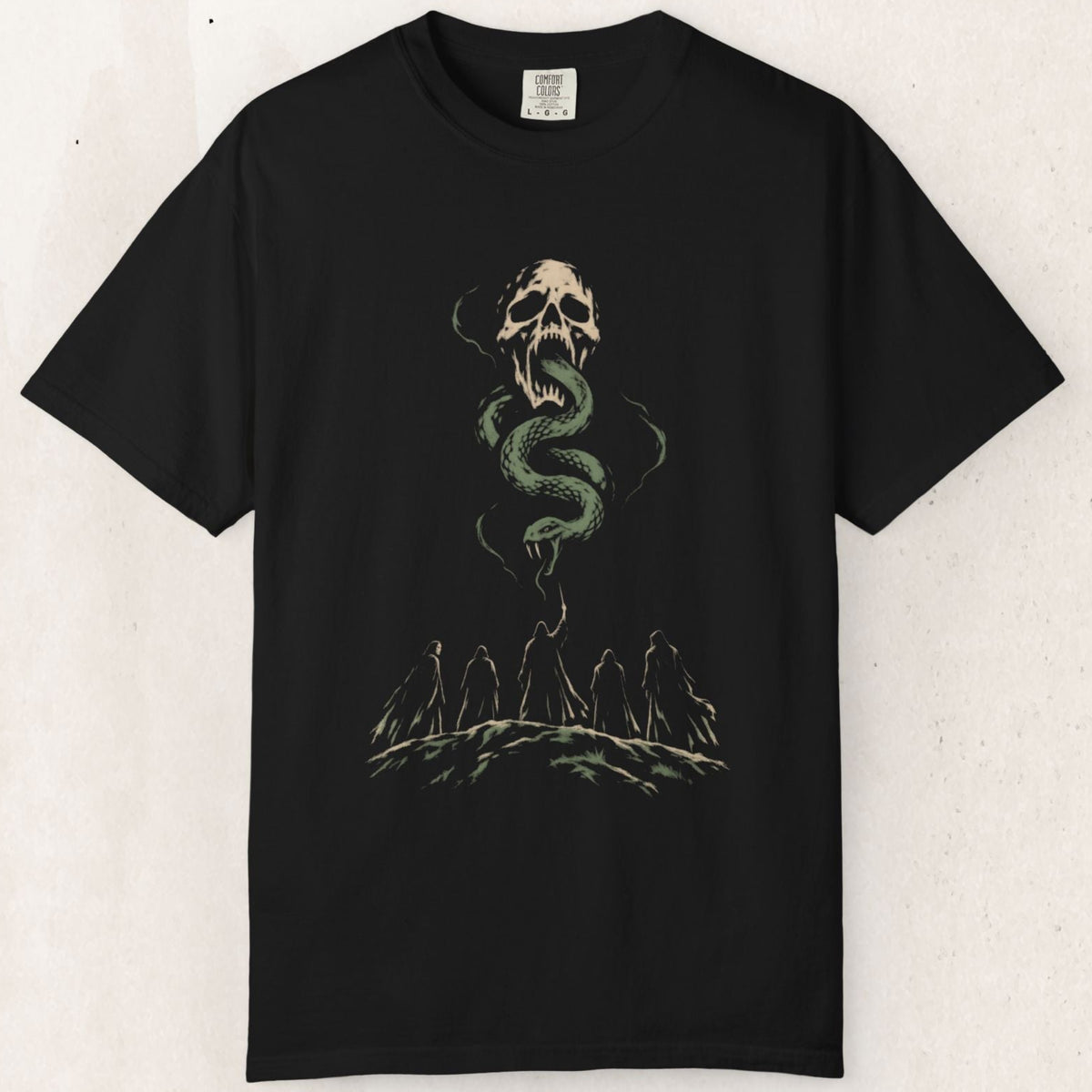 Death Eaters Dark Mark Smoke Tee – Dark Wizard Graphic – Black