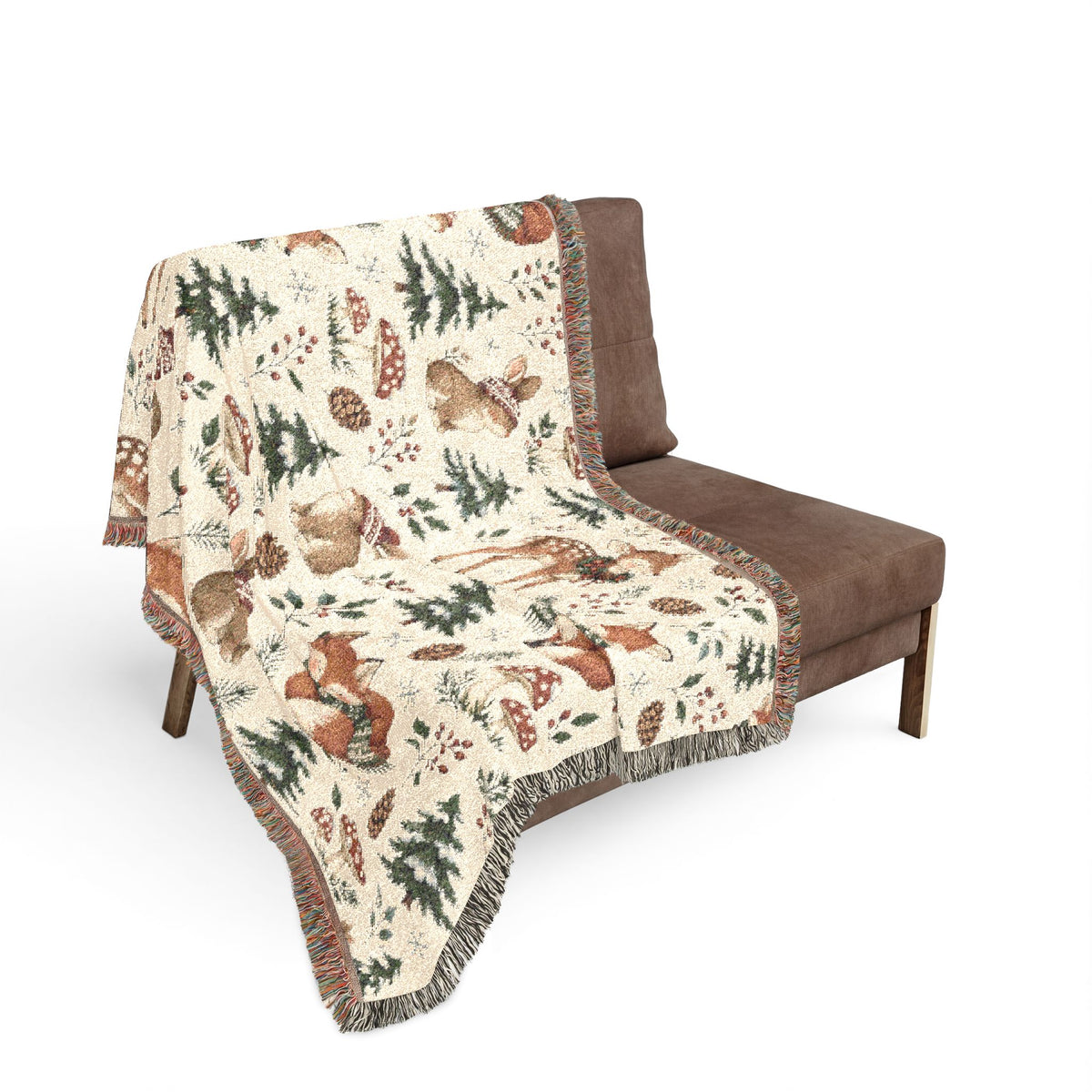 Woodland Winter Woven Blanket