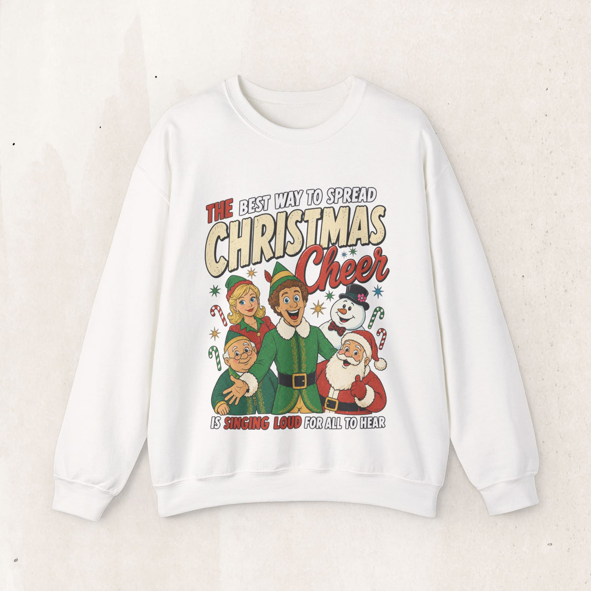 Elf "The Best Way to Spread Christmas Cheer" Christmas Crewneck Sweatshirt