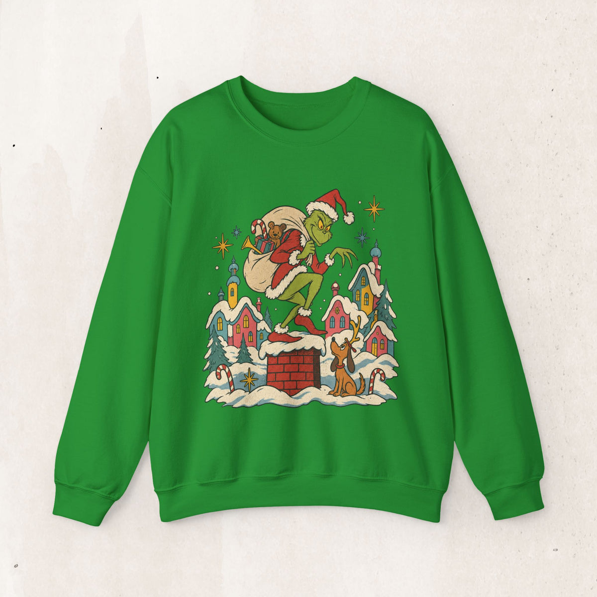 Grinch Santa Heist Crewneck Sweatshirt