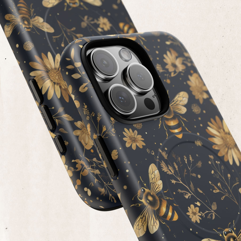 Gold Bees & Daisies Magnetic Tough Case