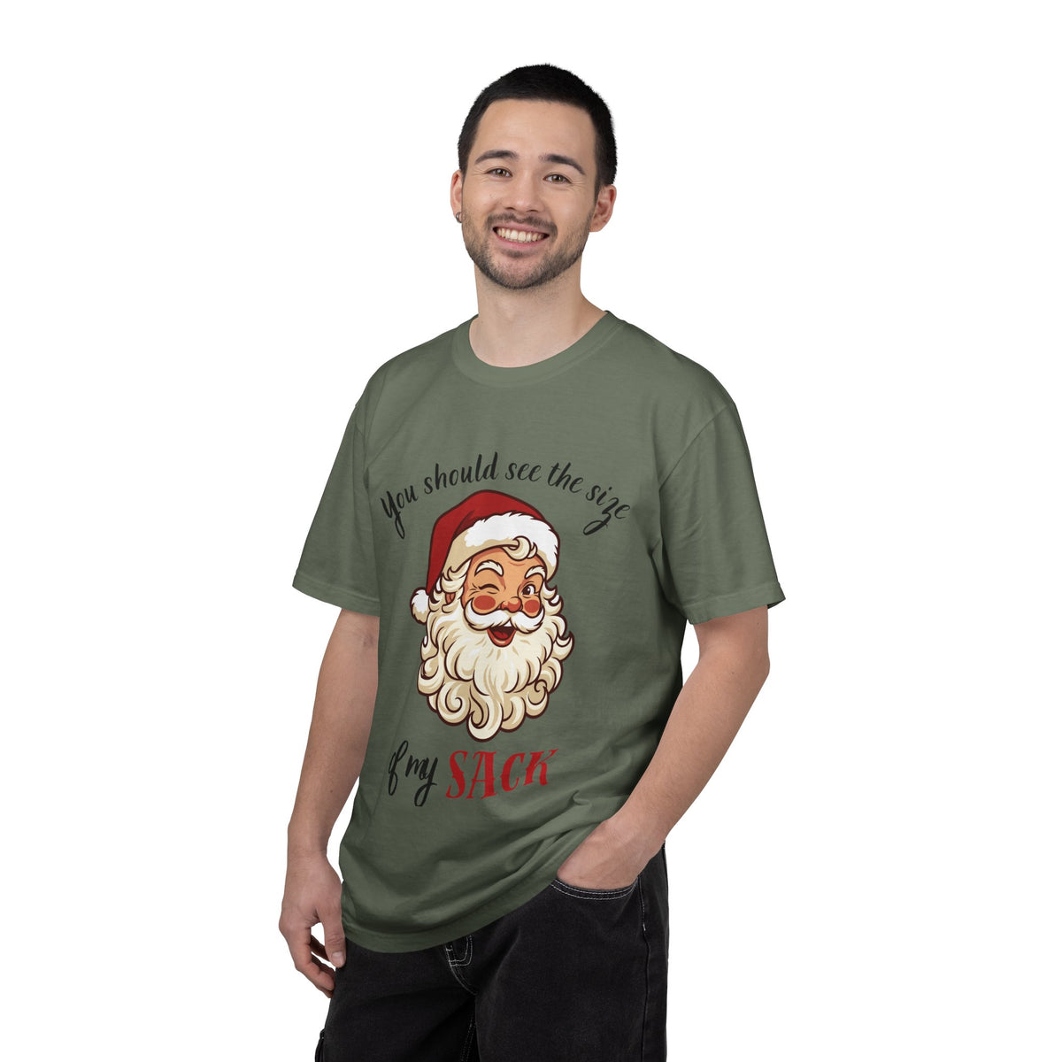 Santa 'You Should See the Size of My Sack' Christmas Tee Printify