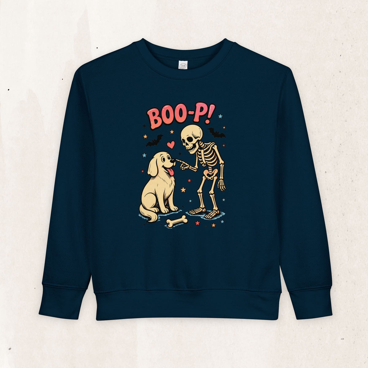 Skeleton & Puppy “BOO-P!” Toddler Sweatshirt