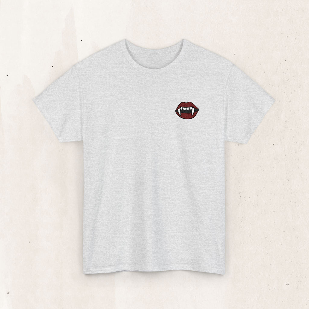 Embroidered Vampire Fangs Tee