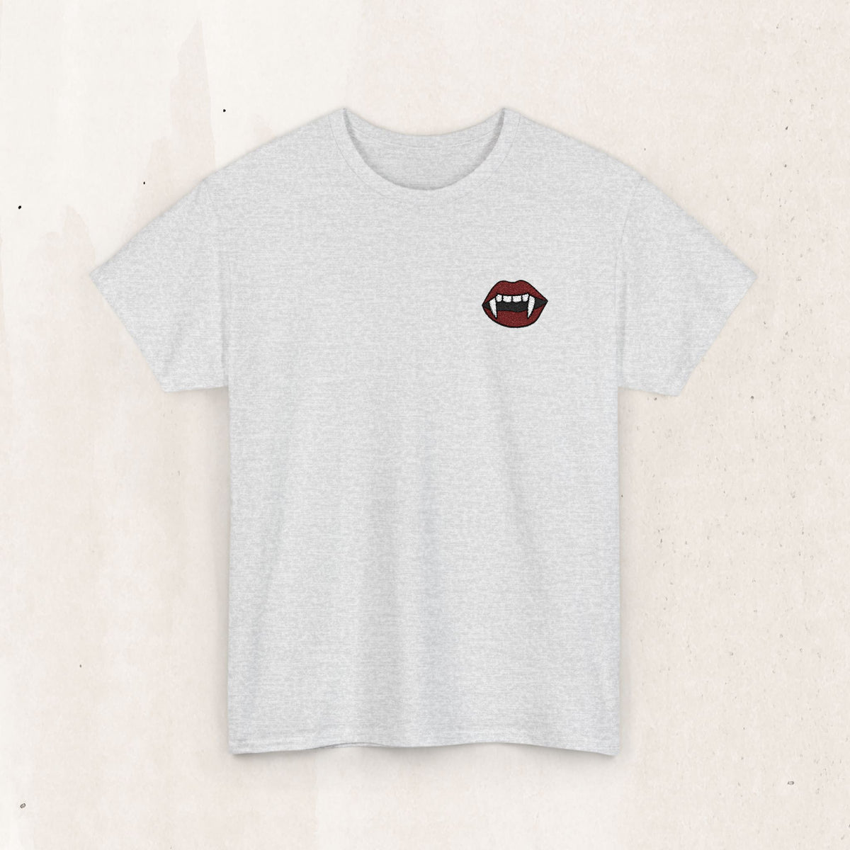 Embroidered Vampire Fangs Tee