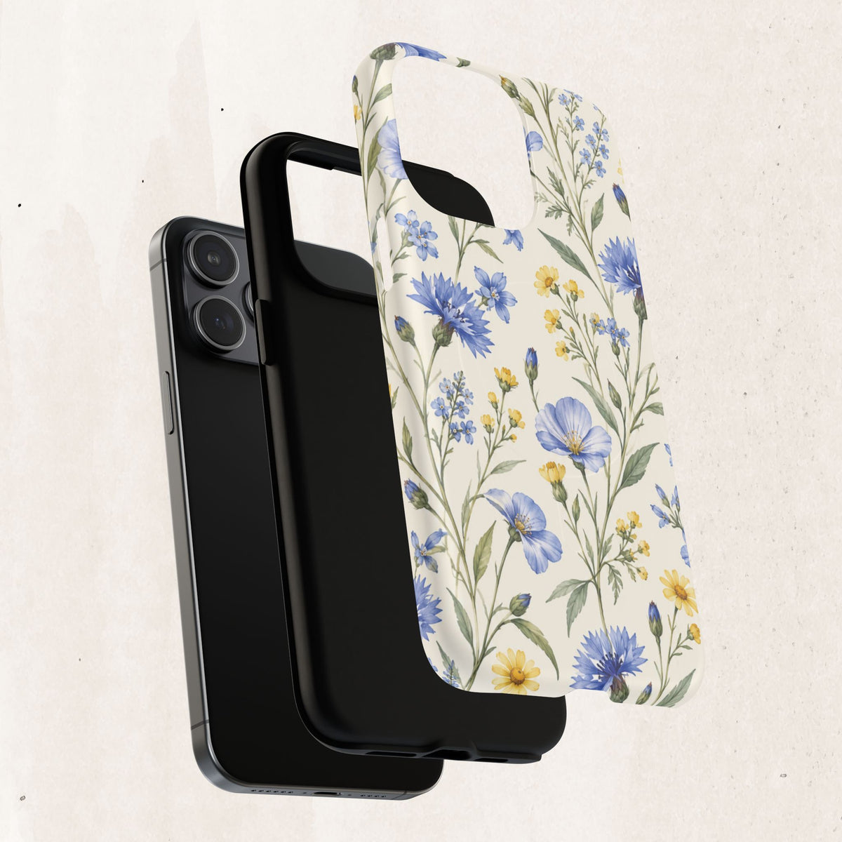 Floral Blue Cornflower  Magnetic Phone Case