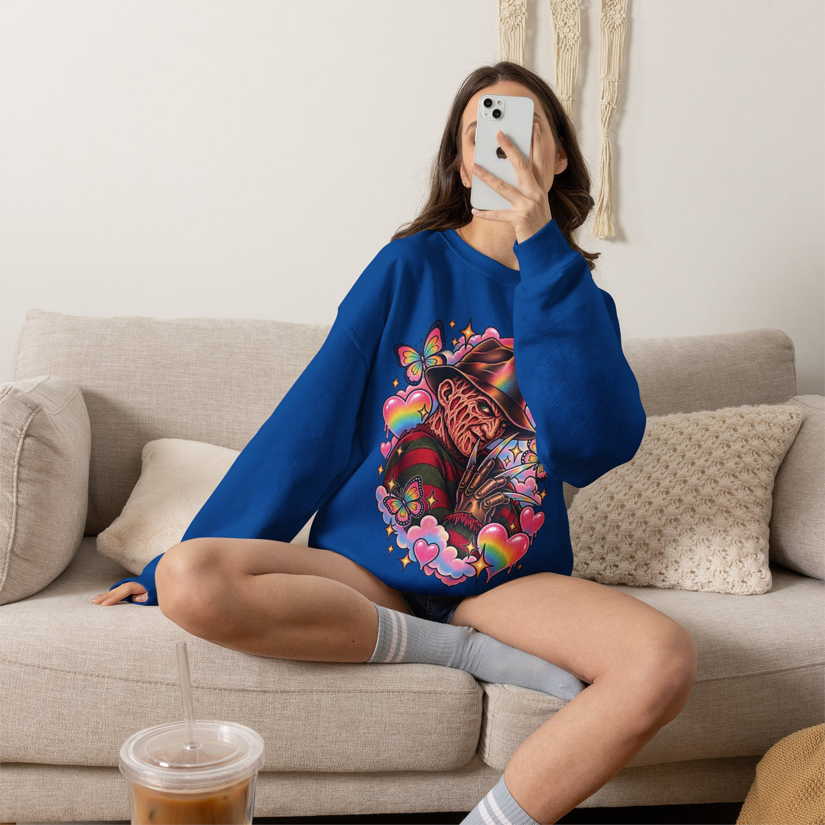 Freddy Krueger Rainbow Crewneck Sweatshirt