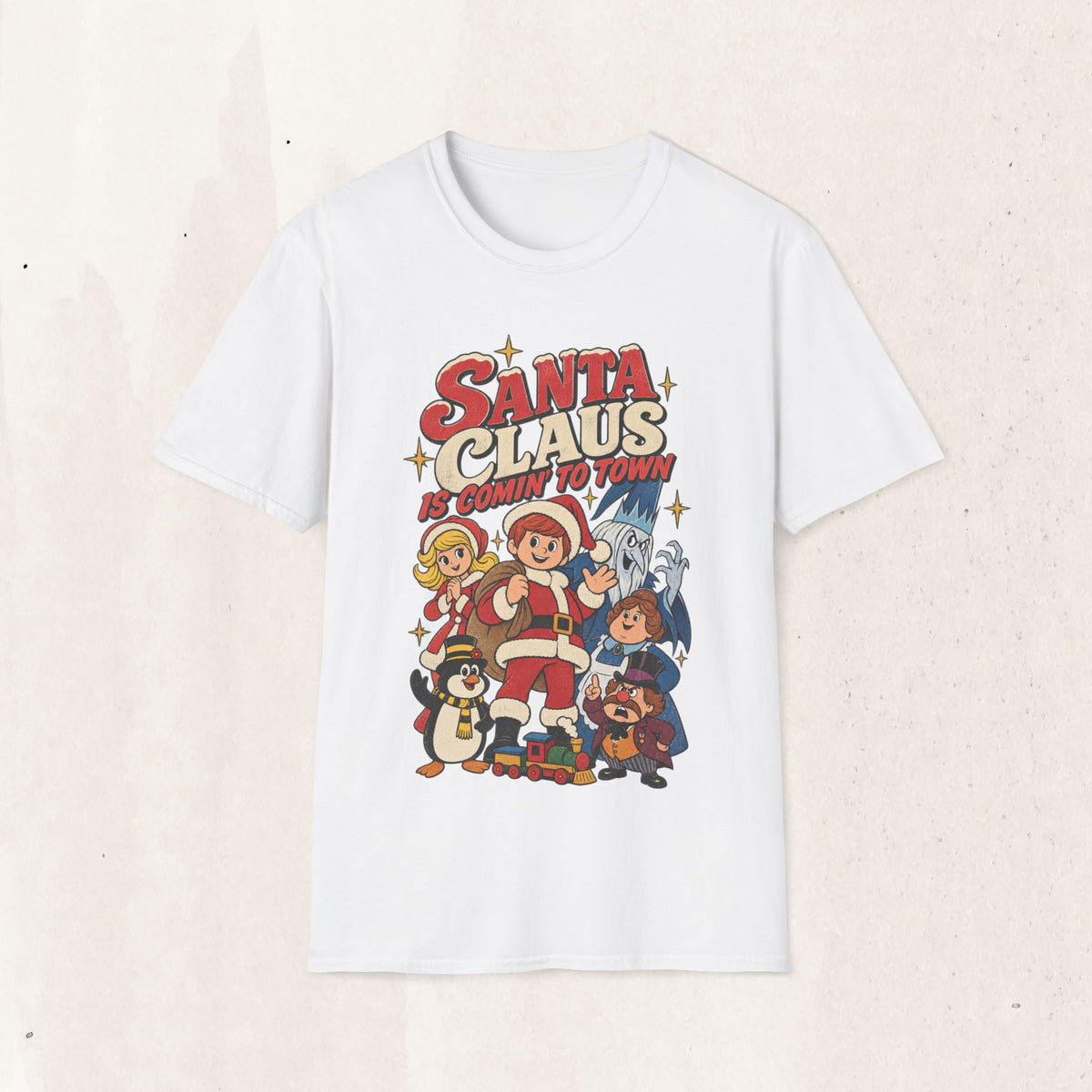 Santa Claus Is Comin' To Town Christmas Tee