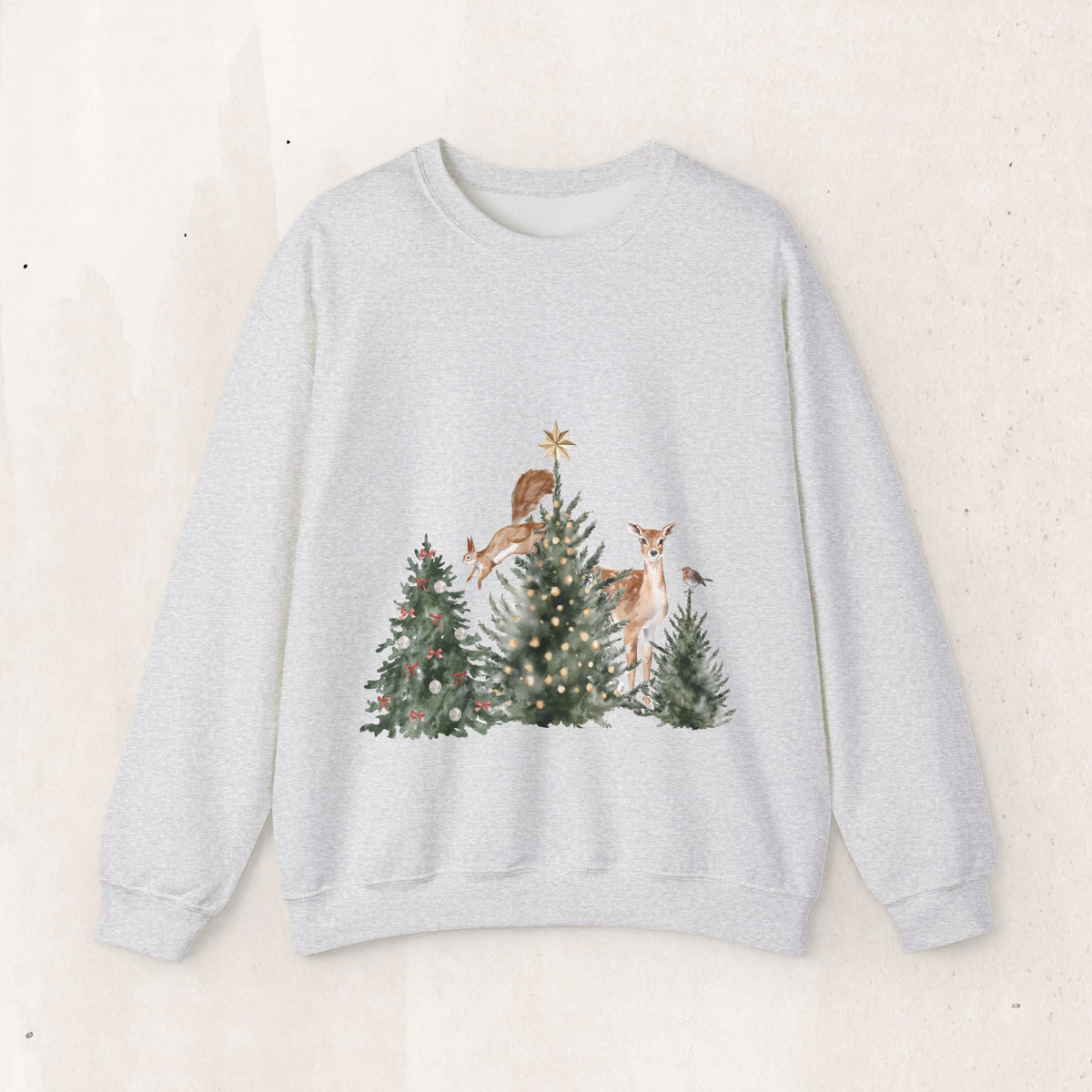 Christmas Woodland Deer Crewneck Sweatshirt