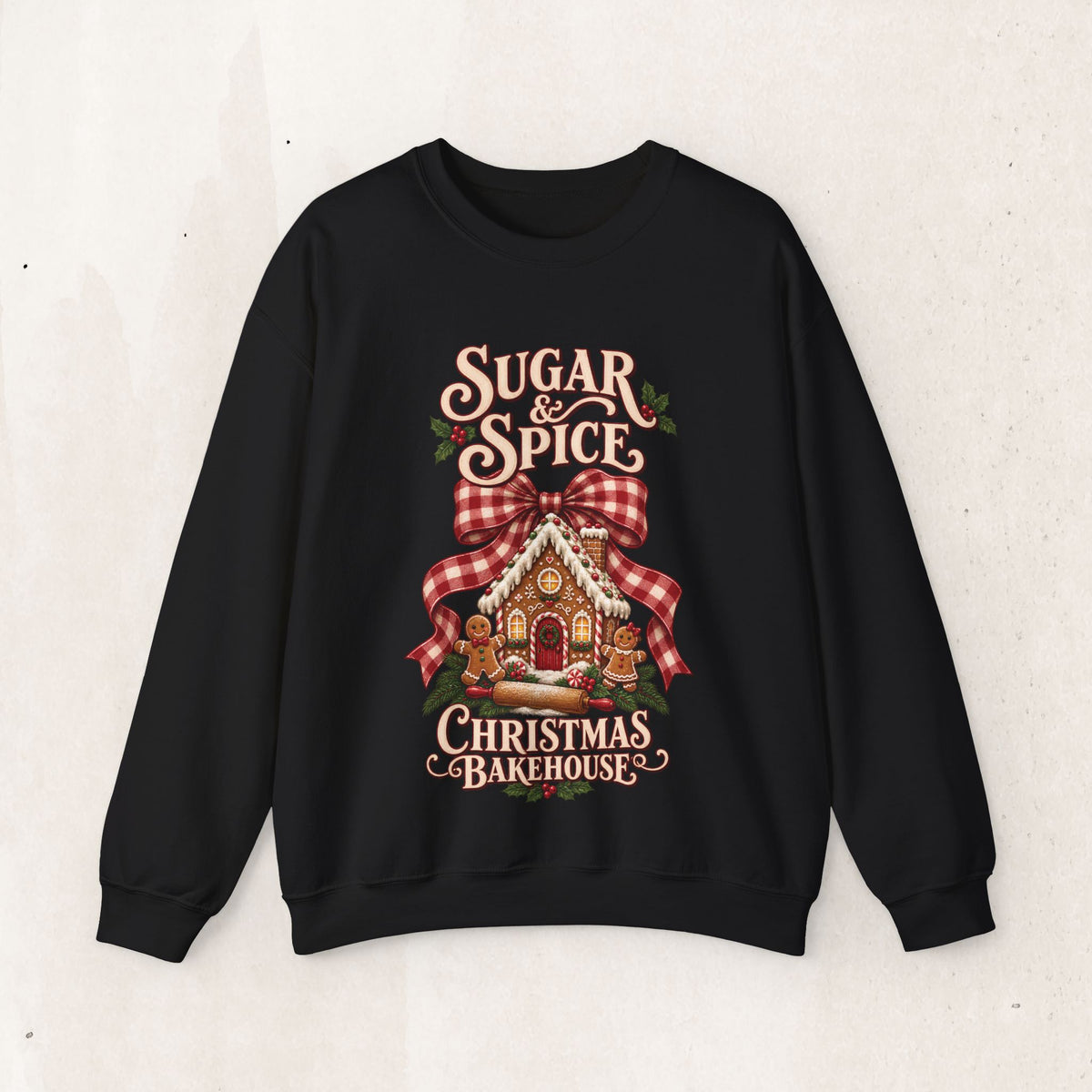 Sugar & Spice Christmas Sweatshirt — Gingerbread House Holiday Crewneck
