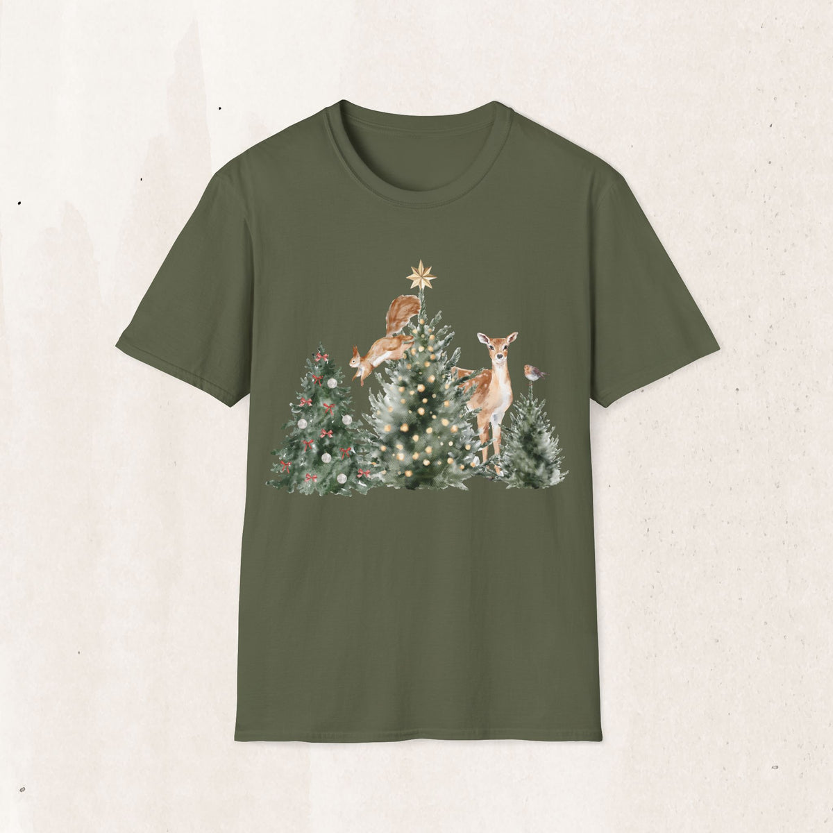 Woodland Deer Christmas Tee