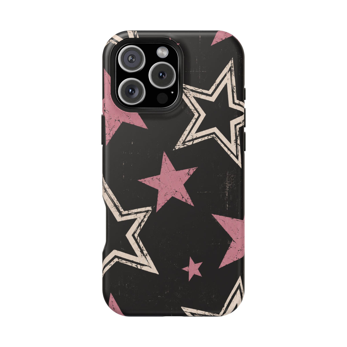 Pink Retro Stars Magnetic Phone Case, alternate view