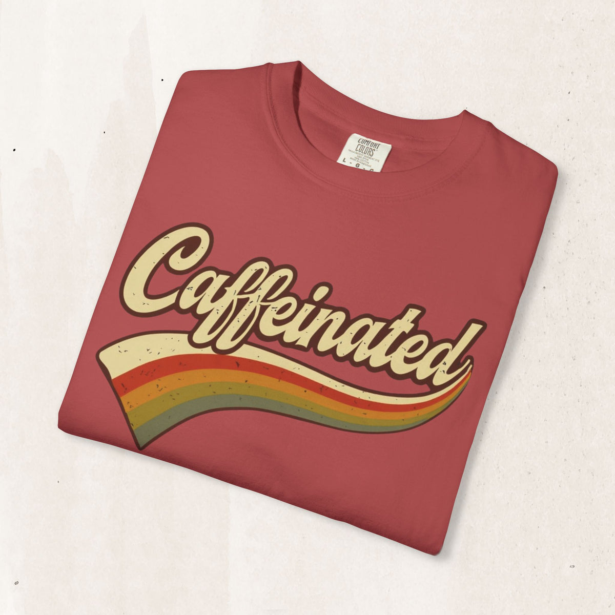 Caffeinated Retro Stripe Tee