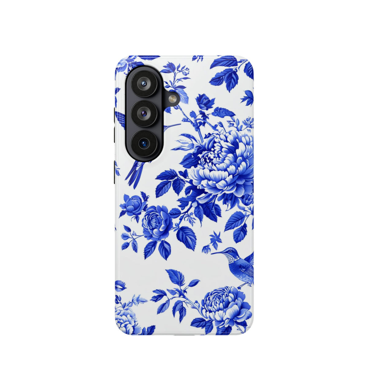 Blue Floral Bird Magnetic Phone Case, alternate view