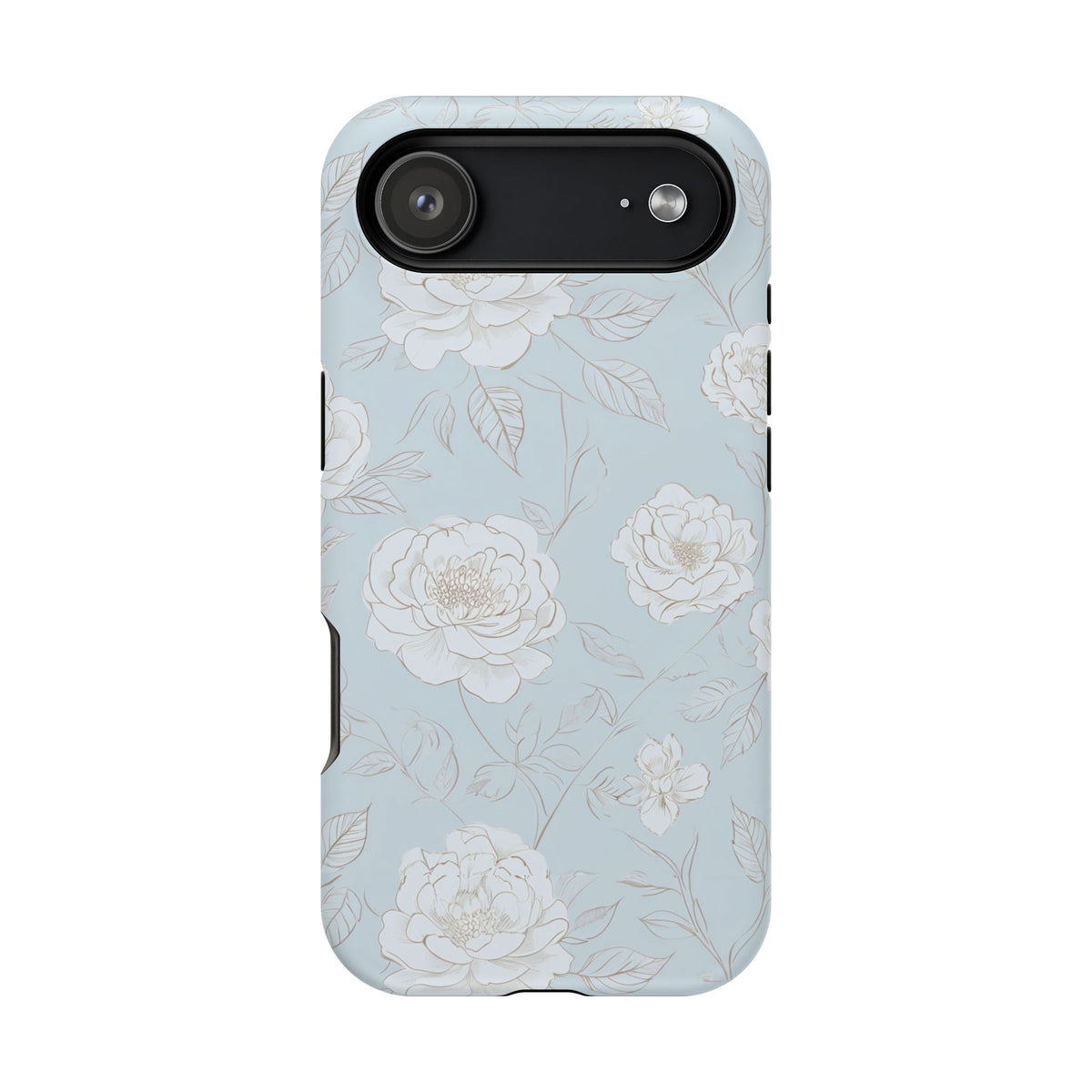 Blue Floral Magnetic Phone Case, alternate view