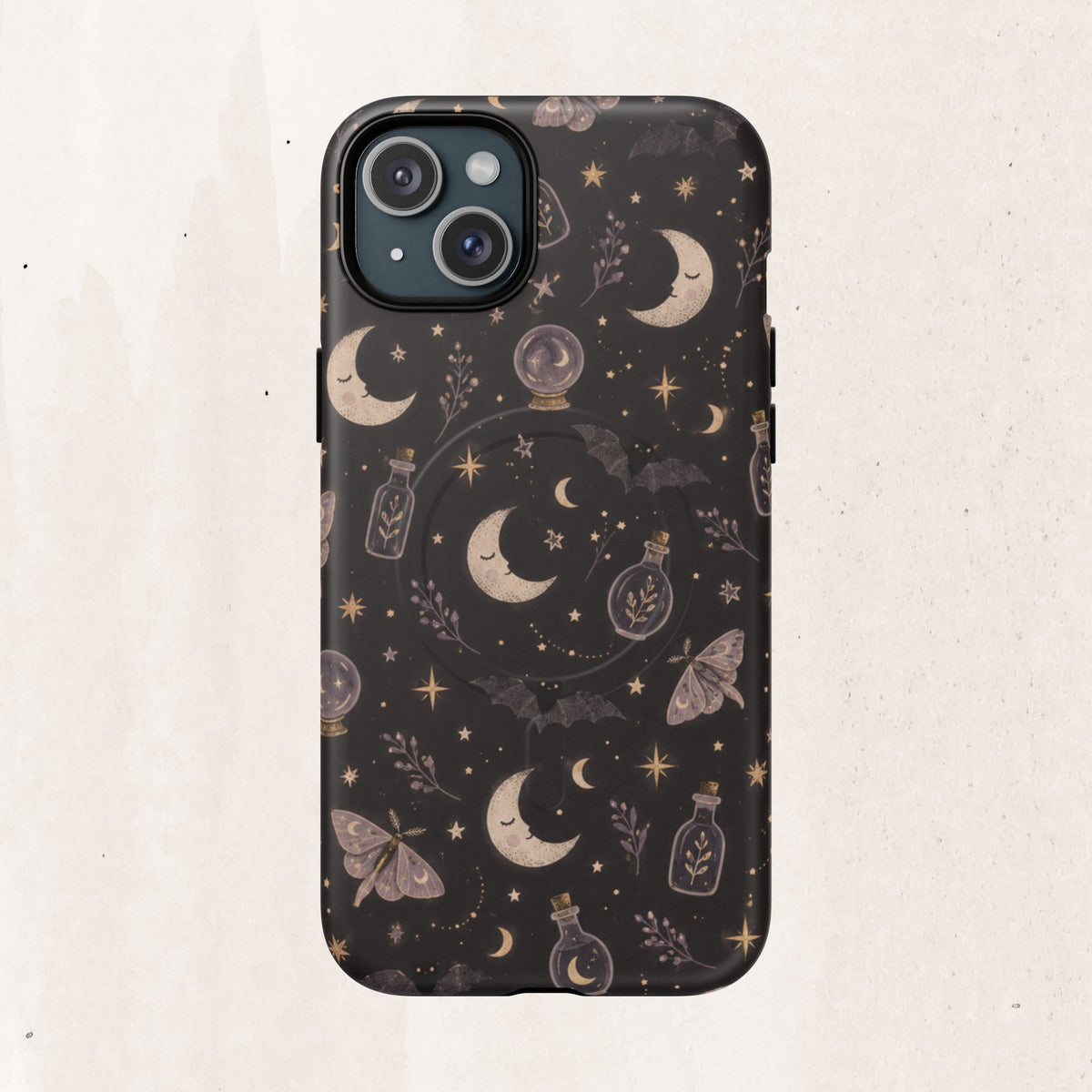 Moon & Moth Magnetic Phone Case — Celestial Protective Tough Case