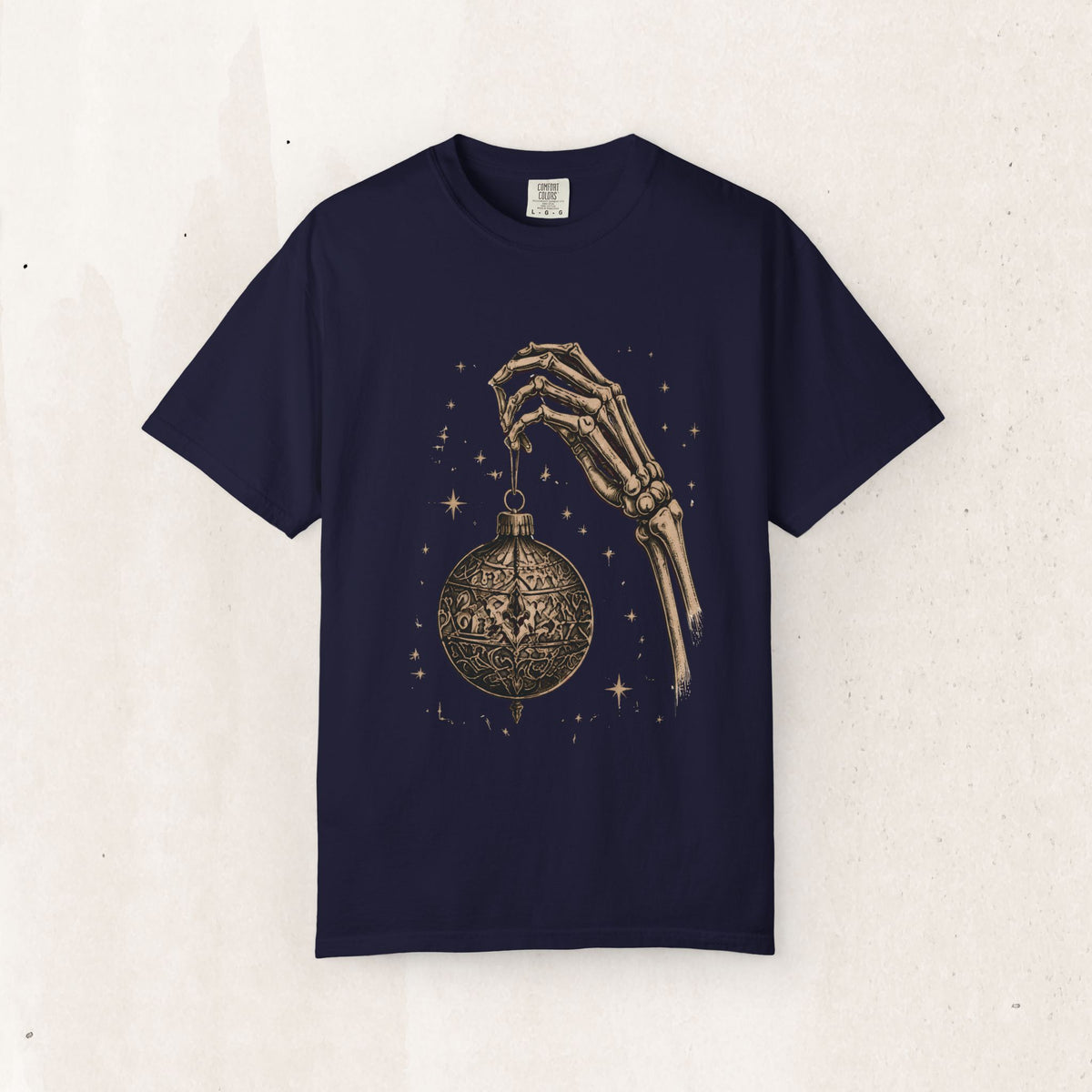Skeleton Hand Holding Ornament Tee Printify