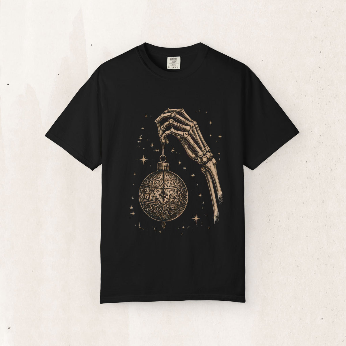 Skeleton Hand Holding Ornament Tee Printify